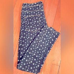 Alcott & Co Star Pattern Skinny Jeans. Size 26
